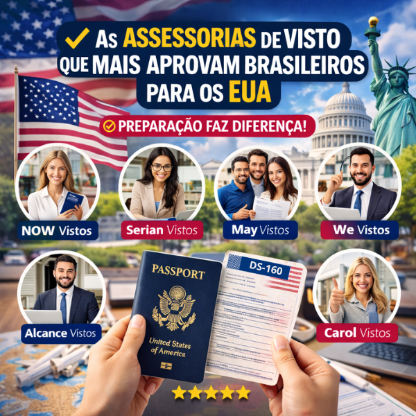 Imagem ilustrativa para o artigo As Assessorias de Visto que Mais Aprovam Brasileiros para os EUA da Now Vistos
